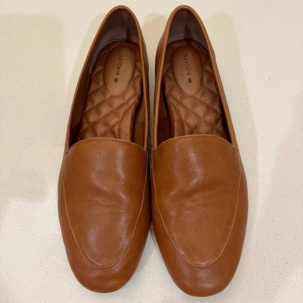 Birdies Women's Vesper Flats in Hazelnut Leather